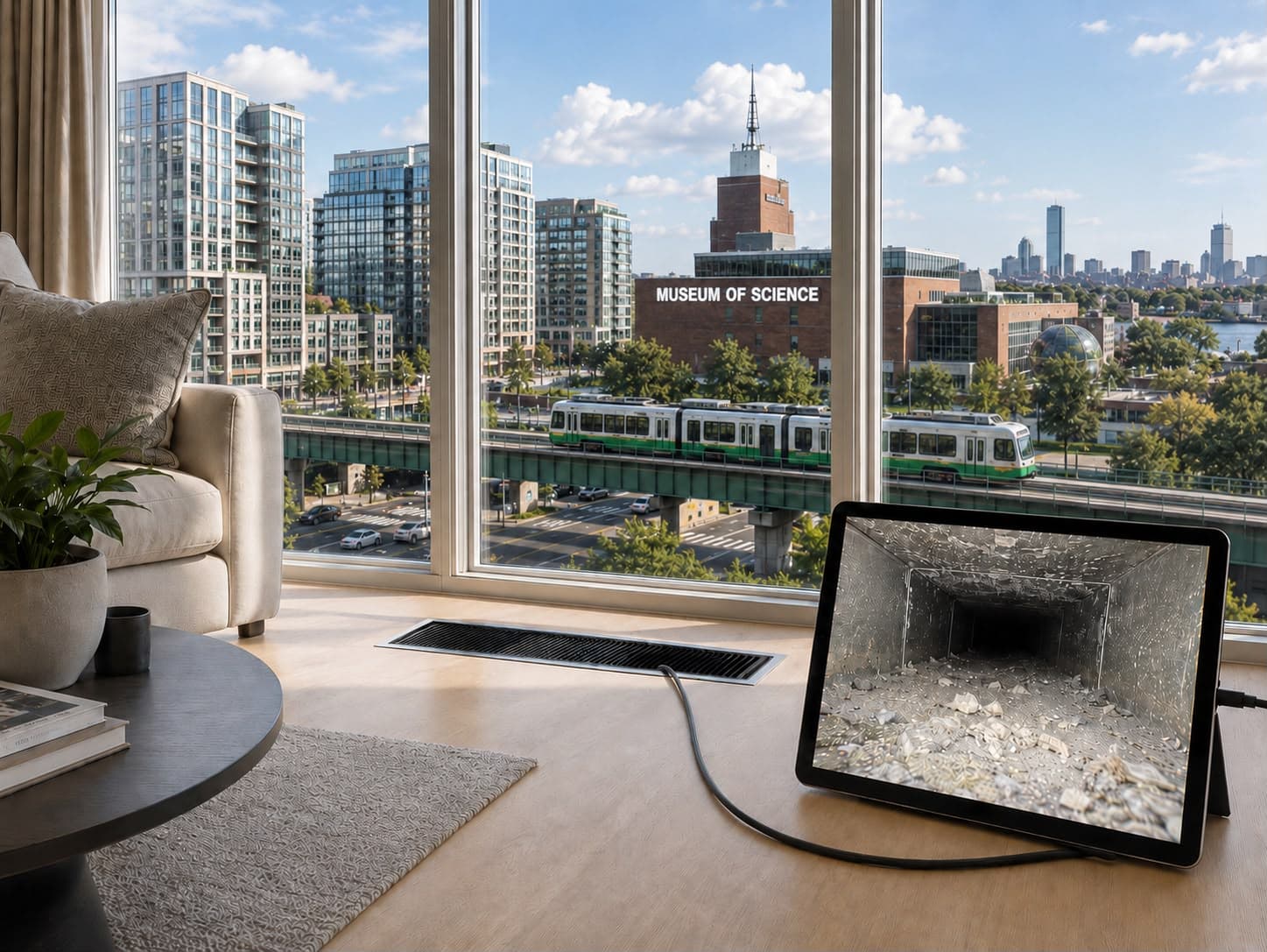 A documented video inspection of a home's ductwork
